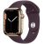 Apple Watch Series 7 GPS + Cellular Gold Stainless Steel Case with Dark Cherry Sport Band