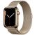 Apple Watch Series 7 GPS + Cellular Gold Stainless Steel Case with Gold Milanese Loop