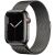 Apple Watch Series 7 GPS + Cellular Graphite Stainless Steel Case with Graphite Milanese Loop