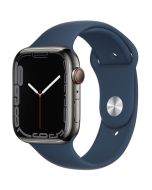 Apple Watch Series 7 GPS + Cellular Graphite Stainless Steel Case with Abyss Blue Sport Band
