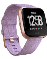 Fitbit Versa Watch -Rose Gold Aluminum Case/Lavender Woven Band