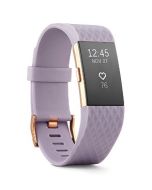 Fitbit Charge 2 -Rose Gold Stainless Steel Tracker/Lavender Band