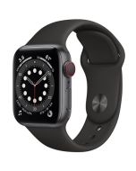 Apple Watch Series 6 GPS + Cellular 40mm Space Gray Aluminum Case with Black Sport Band
