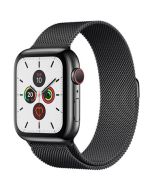 Apple Watch Series 5 GPS + Cellular -44mm Space Black Stainless Steel Case with Space Black Milanese Loop -mwwl2