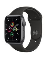 Apple Watch SE GPS 44mm Space Gray Aluminum Case with Black Sport Band