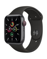 Apple Watch SE GPS + Cellular 44mm Space Gray Aluminum Case with Black Sport Band