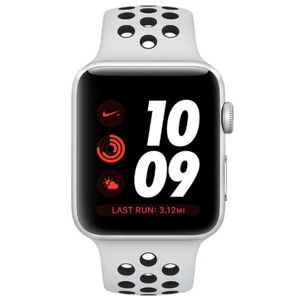 Apple watch nike+ series 3 (gps) 42mm silver aluminum case with pure platinum/black nike sport price in dubai abu dhabi and uae