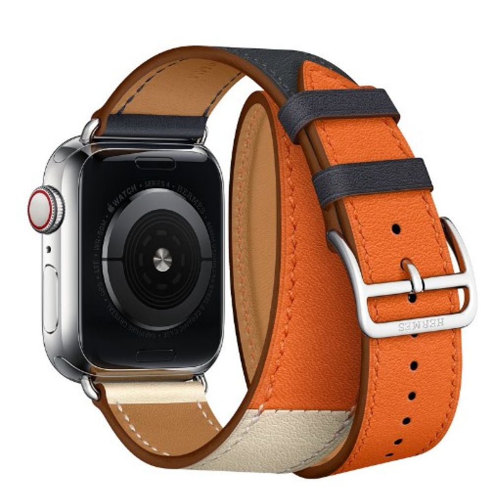 Apple Watch Hermès 40mm GPS + Cellular -Stainless Steel Case with  Indigo/Craie/Orange Swift Leather Double Tour Price in  Dubai,sharjah,alain,ajman,ras al khaim,uae and abu dhbai