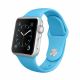 Apple Watch Sport -38mm Silver Aluminum Case with Blue Sport Band -MLCG2