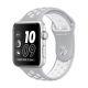Apple Watch Nike+ 42mm Silver Aluminum Case with Flat Silver/White Nike Sport Band-MNNT2