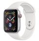 Apple Watch Series 4 GPS + Cellular 44mm Silver Aluminum Case with White Sport Band -MTVR2AE