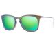 Ray-Ban Women's Green Wayfarer Sunglasses RB4221-61693R-50