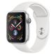 Apple Watch Series 4 GPS 40mm Silver Aluminum Case with White Sport Band -MU642AE