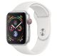 Apple Watch Series 4 GPS + Cellular 40mm Silver Aluminum Case with White Sport Band -MTVA2AE
