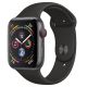Apple Watch Series 4 GPS + Cellular 44mm Space Gray Aluminum Case with Black Sport Band -MTVU2AE