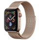 Apple Watch Series 4 GPS + Cellular 40mm Gold Stainless Steel Case with Gold Milanese Loop -MTVQ2AE