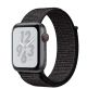 Apple Watch Nike+ Series 4 GPS + Cellular 44mm Space Gray Aluminum Case with Black Nike Sport Loop -MTXL2AE