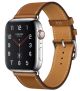 Apple Watch Hermès GPS + Cellular, 44mm Stainless Steel Case with Fauve Barenia Leather Single Tour -MU762AE