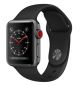 Apple Watch Series 3 (GPS + Cellular) -38mm Space Gray Aluminum Case with Black Sport Band-MQJP2