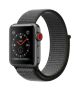 Apple Watch Series 3 (GPS + Cellular) -38mm Space Gray Aluminum Case with Dark Olive Sport Loop-MQJT2
