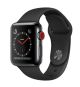 Apple Watch Series 3 (GPS + Cellular) -38mm Space Black Stainless Steel Case with Black Sport Band-MQJW2