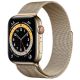 Apple Watch Series 6 GPS + Cellular 44mm Gold Stainless Steel Case with Gold Milanese Loop