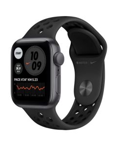 Apple Watch Nike SE GPS, 40mm Space Gray Aluminum Case with Anthracite/Black Nike Sport Band MYYF2