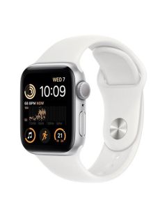 Apple Watch SE (2022) GPS + Cellular 40mm Silver Aluminum Case with White Sport Band