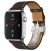 Apple Watch Hermès GPS + Cellular, 44mm Stainless Steel Case with Ébène Barenia Leather Single Tour Deployment Buckle -MU752AE