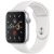 Apple Watch Series 5 GPS+ cellular -44mm Silver Aluminum Case with White Sport Band -MWVY2
