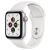 Apple Watch SE GPS + Cellular 40mm Silver Aluminum Case with White Sport Band