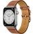 Apple Watch Hermès Series 7 GPS + Cellular Silver Stainless Steel Case with Gold Single Tour
