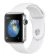 Apple Watch 38mm Stainless Steel Case with White Sport Band -MNP42