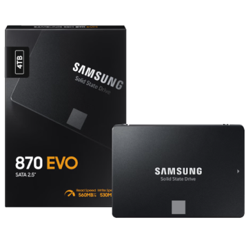Samsung 870 EVO SATA III 6.35cm (2.5") SSD 4TB - MZ-77E4T0BW