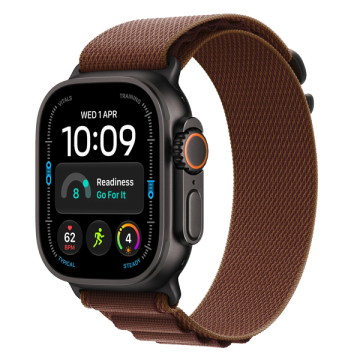 Apple Watch Ultra 4 GPS + Cellular 49mm Black Titanium Case with Burgundy Alpine Loop