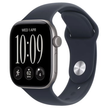 Apple Watch Series 12 GPS Space Grey Aluminium Case with Navy Blue Sport Band
