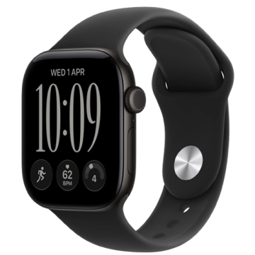 Apple Watch Series 12 GPS Black Aluminium Case with Black Sport Band