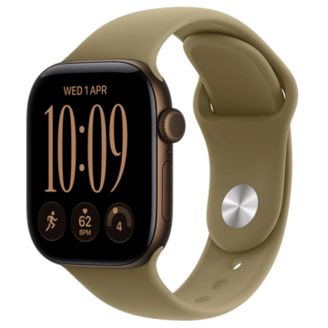 Apple Watch Series 12 GPS Dark Bronze Aluminium Case with Olive Sport Band