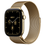 Apple Watch Series 12 GPS+Cellular 42mm Radiant Gold Titanium Case with Radiant Gold Milanese Loop - MJGL4