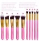 Professional Makeup Brush 10 Pieces Collection - Pink