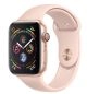 Apple Watch Series 4 GPS 44mm Gold Aluminum Case with Pink Sand Sport Band -MU6F2AE