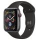Apple Watch Series 4 GPS + Cellular 40mm Space Gray Aluminum Case with Black Sport Band -MTVD2AE
