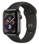 Apple Watch Series 4 GPS + Cellular 40mm Space Black Stainless Steel Case with Black Sport Band -MTVL2AE