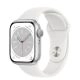 Apple Watch Series 8 GPS + Cellular 41mm Silver Aluminum Case with White Sport Band