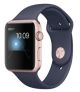 Apple Watch 42mm Rose Gold Aluminum Case with Midnight Blue Sport Band - MNNM2