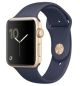 MQ102 Apple Watch -38MM gold aluminium case with black sport band