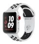 Apple Watch Nike+ Series 3 (GPS + Cellular) 38mm Silver Aluminum Case with Pure Platinum/Black Nike Sport Band-MQL52